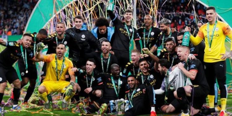 Manchester City secured their third League Cup win in succession